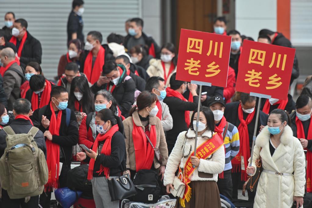 新华全媒+丨四川老乡免费乘返乡专列回家！